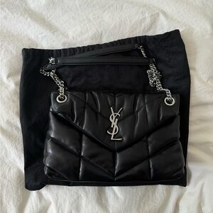 YSL Puffer Loulou Silver Small - Excellent Condition